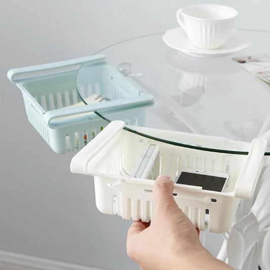 113 Adjustable Fridge Storage Basket Fridge Racks Tray Sliding Storage Racks (4 Pc Set) - Fynkkart