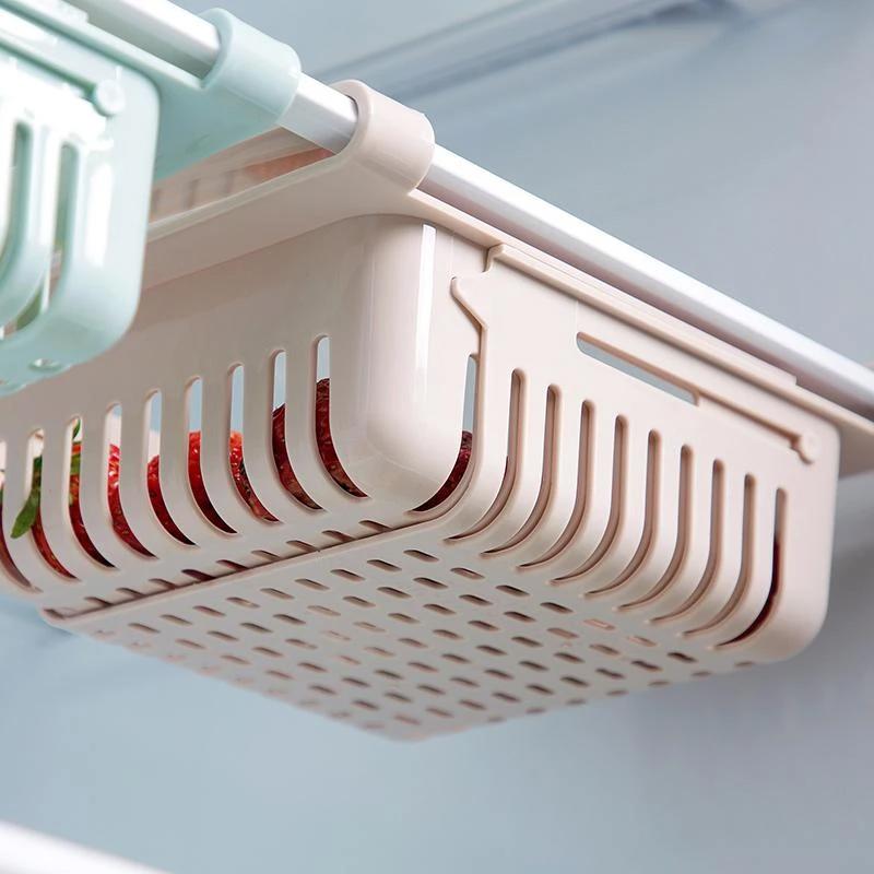 113 Adjustable Fridge Storage Basket Fridge Racks Tray Sliding Storage Racks (4 Pc Set) - Fynkkart