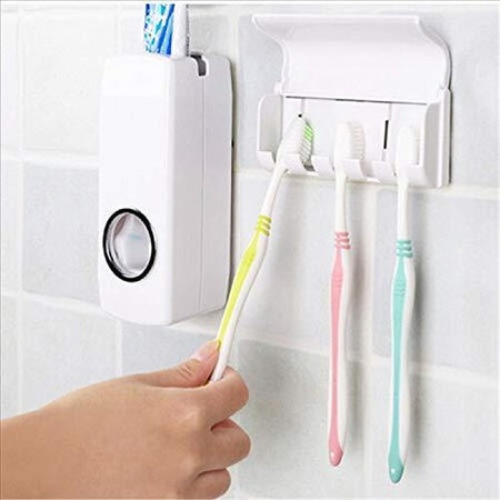 Toothpaste Dispenser  Tooth Brush Holder - Fynkkart