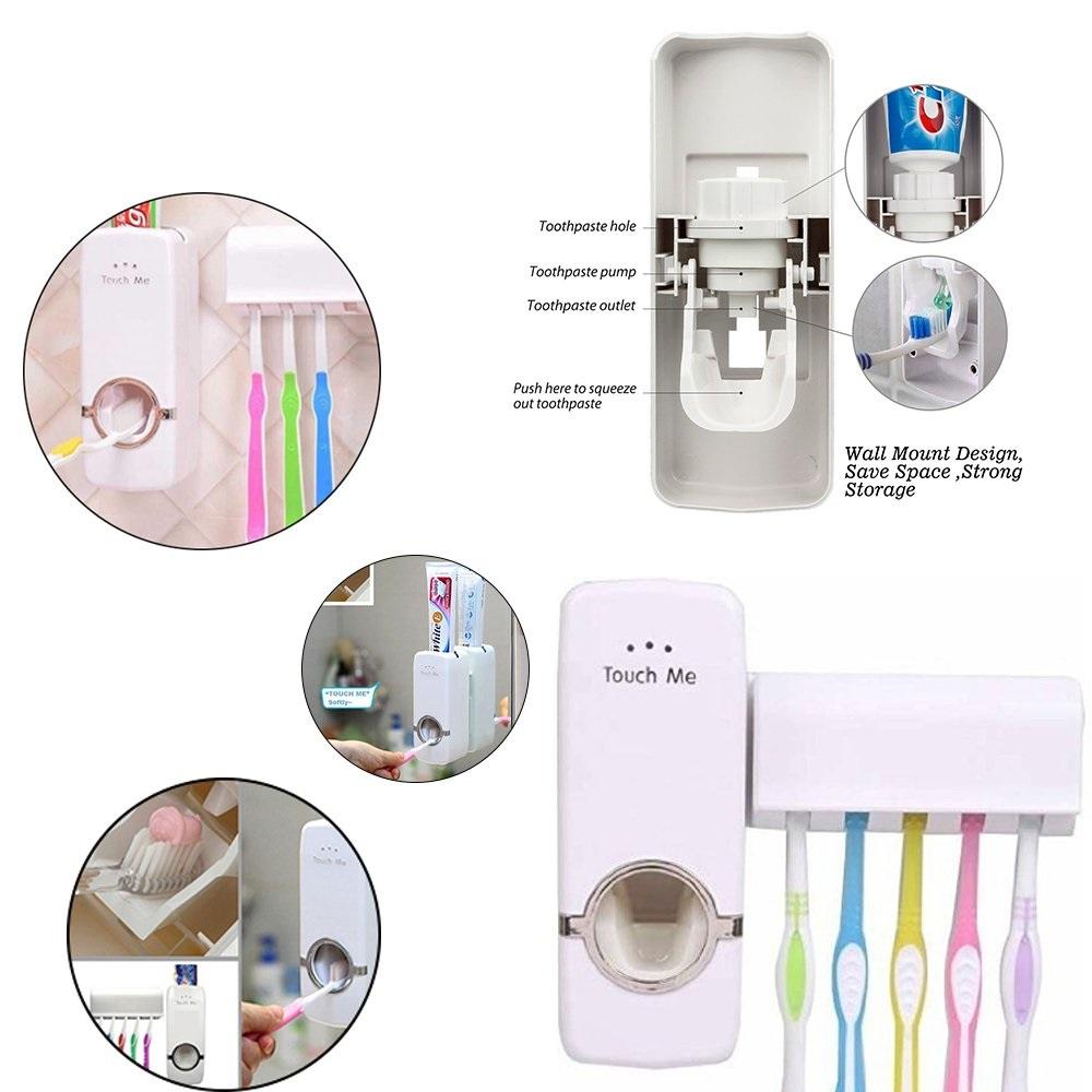 Toothpaste Dispenser  Tooth Brush Holder - Fynkkart