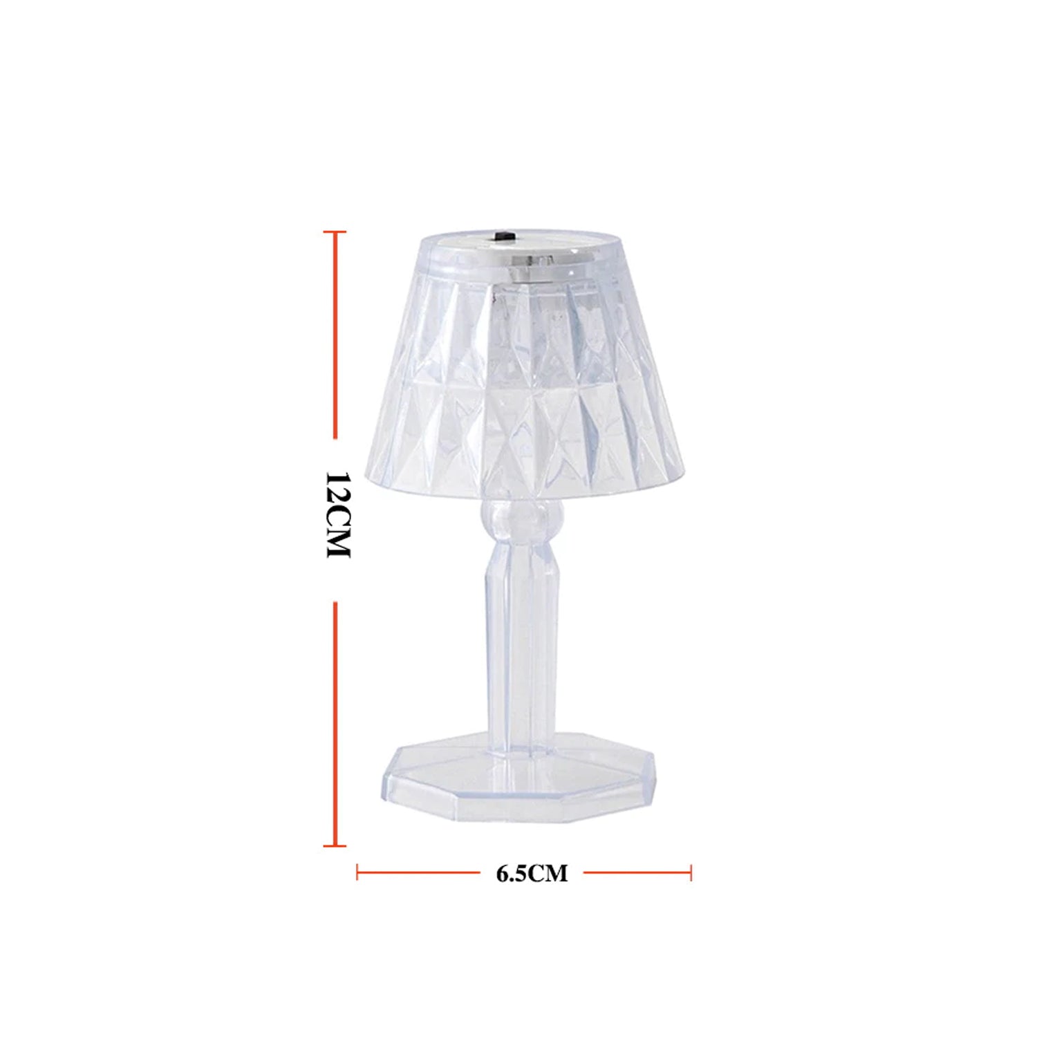 6610 2in1 Transparent Mini Crystal Table Lamp With Reflection Light - Fynkkart