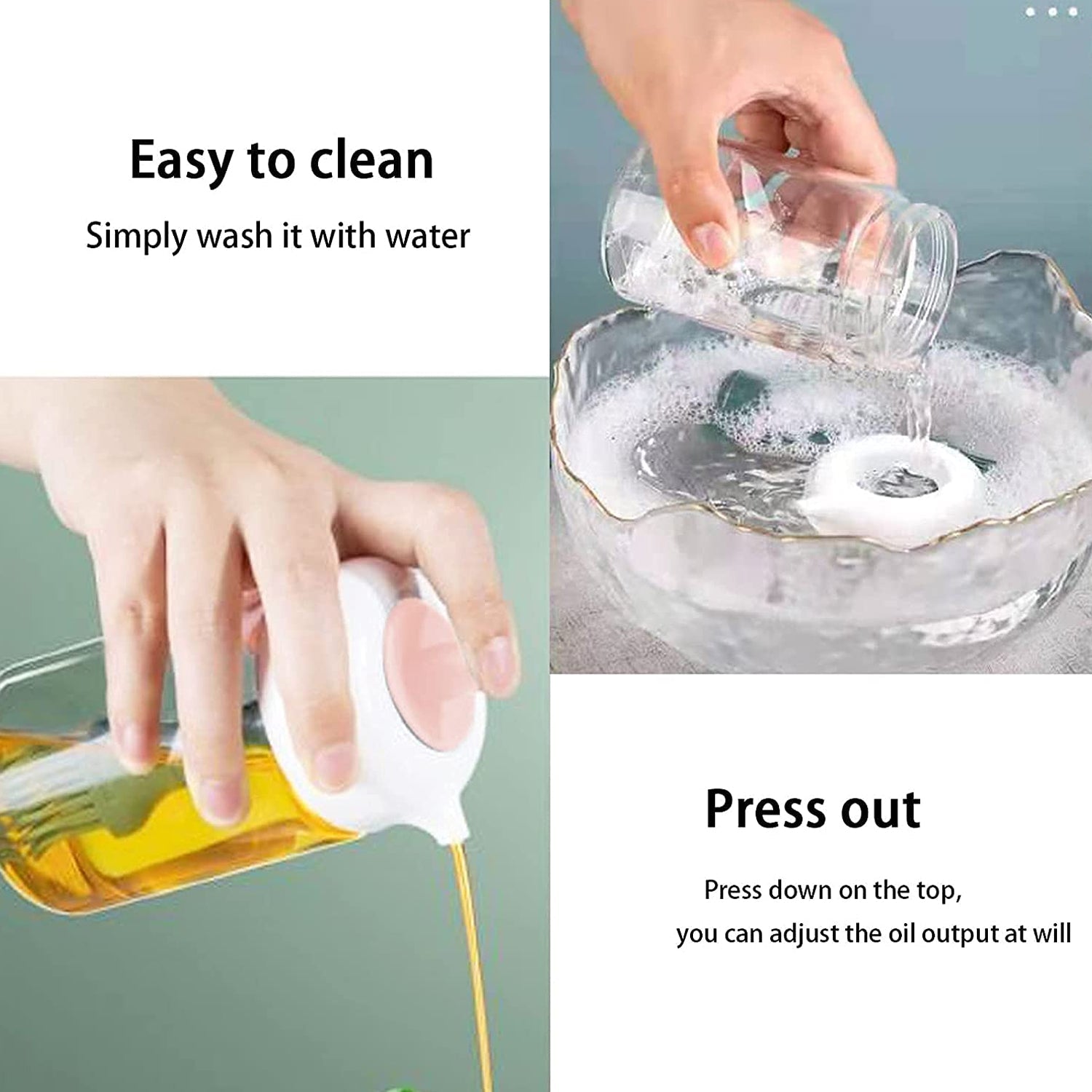 Oil Dispenser With Silicone Oil Brush (1 Pc  With Brush  250 Ml Approx) - Fynkkart