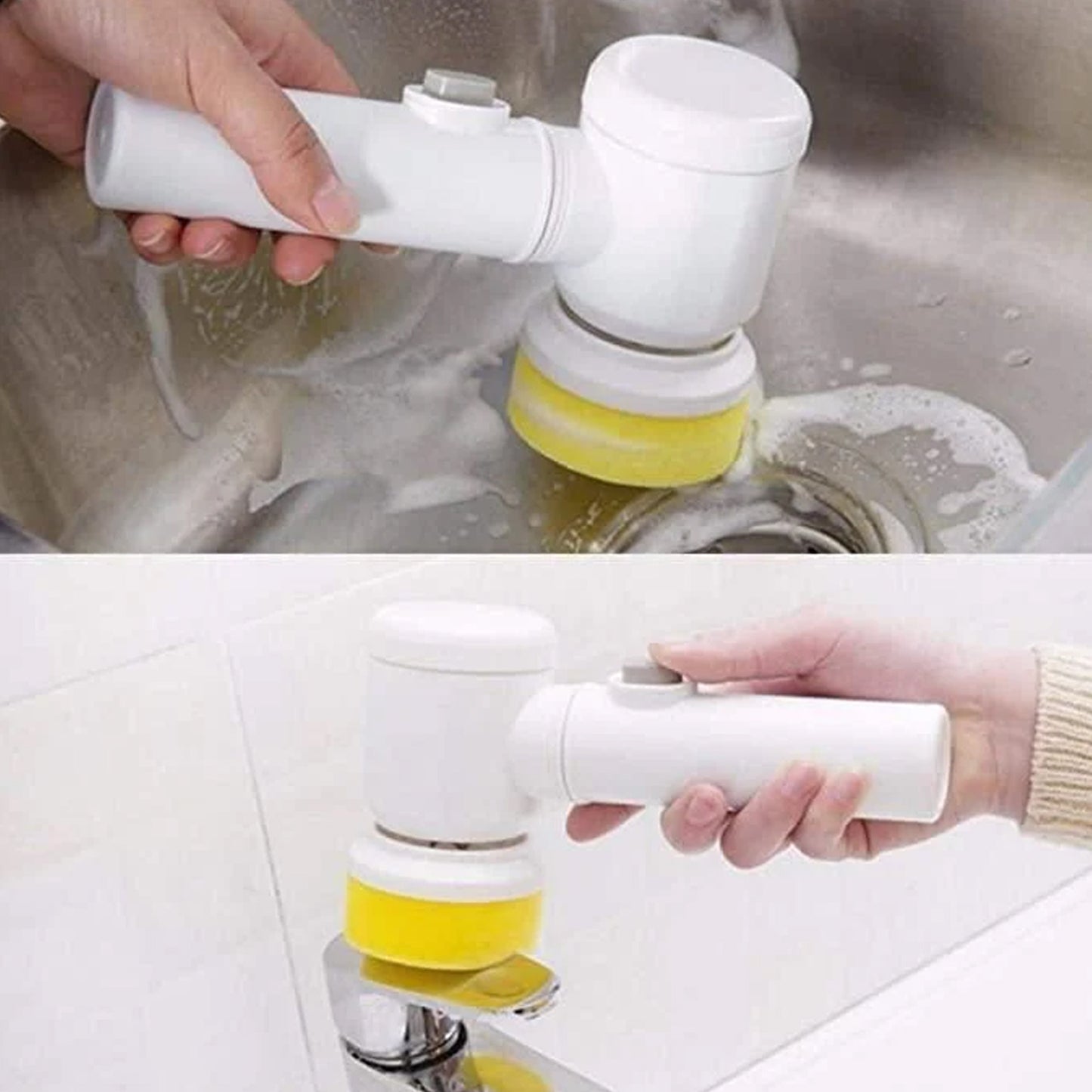 6329 5in1 Home Kitchen Electric Cleaning Brush Electric Spin Scrubber - Fynkkart
