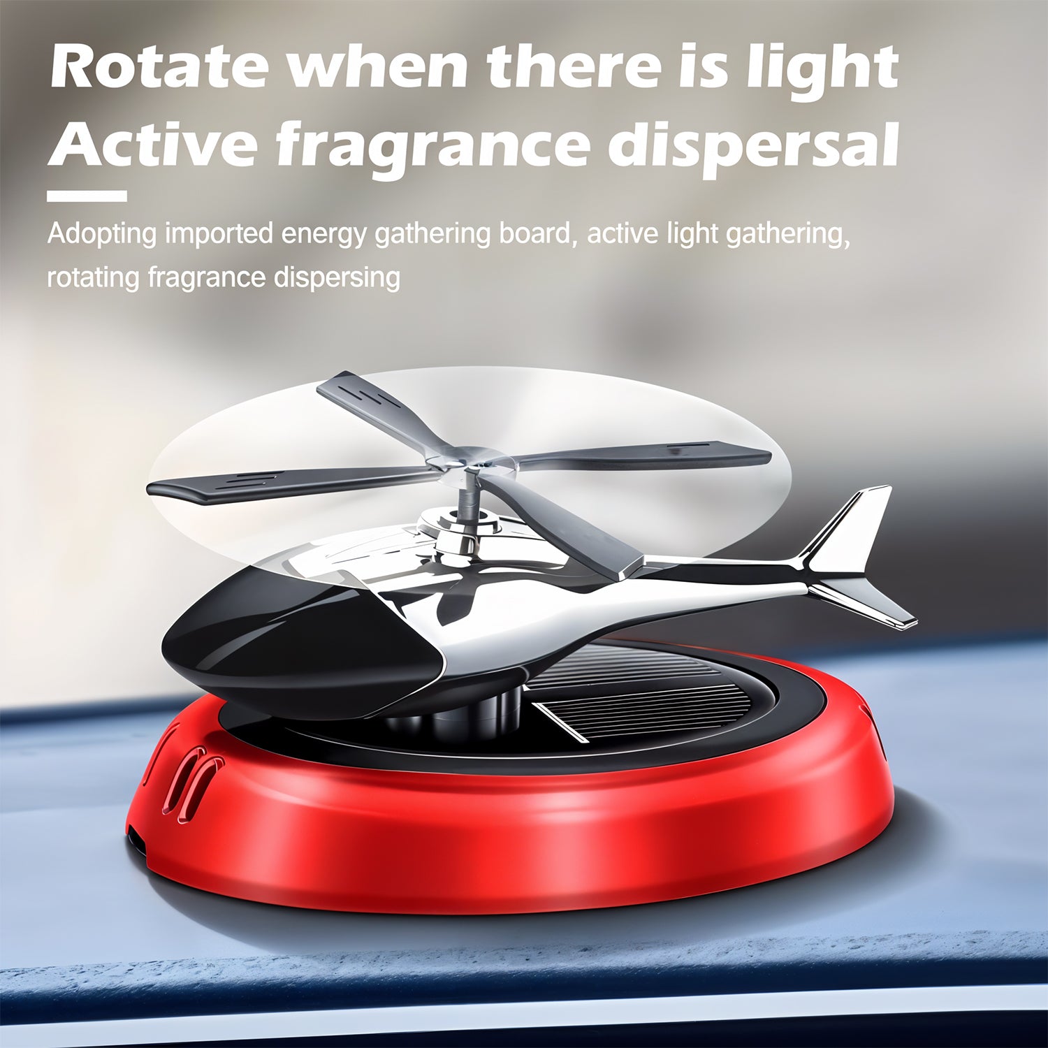 Solar-powered Rotating Helicopter Car Air Freshener - Fynkkart