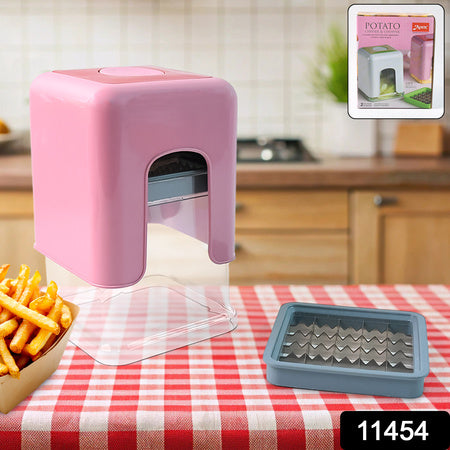 Apex Heavy Duty Potato Chipser  Vegetable Chopper With Dual Blade Set - Fynkkart