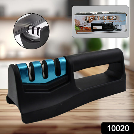 10020 Knife Sharpener For Kitchen  Knife Sharpener With Vegetable Chopper And Fish Scale Remover  Handheld Knives  Pocket Knife Sharpener  Knife Sharpener For Chefs  Serrated Knife (9in1) - Fynkkart
