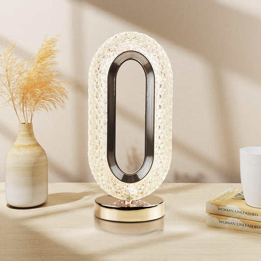 6878 Touch Control Crystal Table Desk Lamp 3-way Dimmable Light Usb Rechargeable Crystal Diamond Table Lamp Exquisite Night Stand Light Lamp Beside Lamp For Bedroom Living Room Decorative Des - Fynkkart