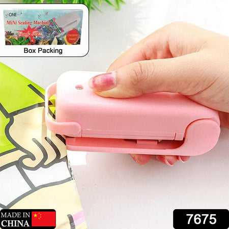 7675 Mini Sealing Machine Plastic Bag Sealer Portable Mini Super Seal Packing Plastic Bag Tool Sealing Machine Hand Held Heat (1pc) - Fynkkart