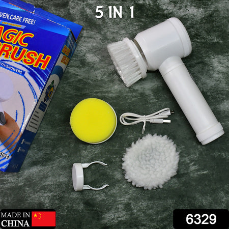 6329 5in1 Home Kitchen Electric Cleaning Brush Electric Spin Scrubber - Fynkkart