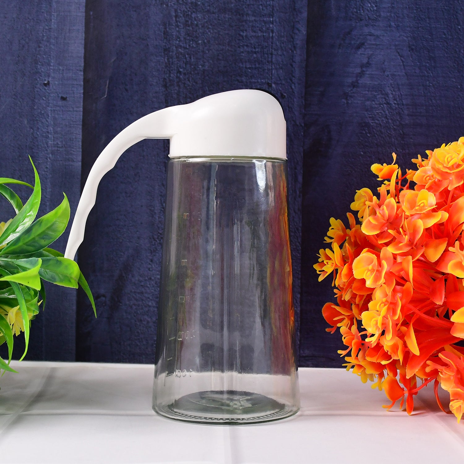 Kitchen Glass Oil Bottle Dispenser Automatic Opening Closing Home Bottles For Oil And Vinegar Honey Olive Oil Container (630ml) - Fynkkart