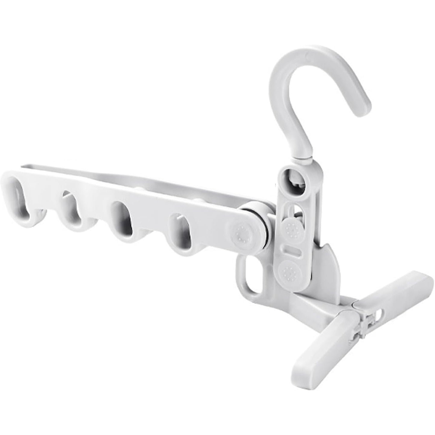 5holes Foldable Clothes Hanger Travel Clothes Hanger Multifunctional Clothes Hanger Space-saving Wall Holder Clothes Rack Robust Clothes Hanger For Travel Indoors. - Fynkkart