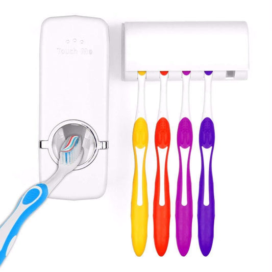 Toothpaste Dispenser  Tooth Brush Holder - Fynkkart 